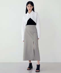 UNE MANSION | [UNEORIGINAL]スリットレザーロングスカート(スカート)