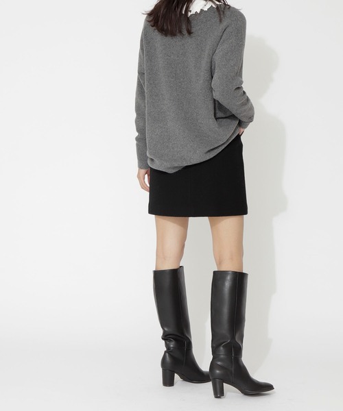 NATURAL BEAUTY BASIC（ナチュラルビューティーベーシック）の「ウールブレンドミニスカート（スカート・レディース・ライトグリーン/ブルー/ブラック・MEDIUM/SMALL）」の17枚目の写真