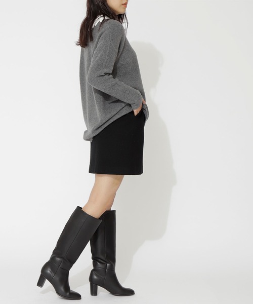 NATURAL BEAUTY BASIC（ナチュラルビューティーベーシック）の「ウールブレンドミニスカート（スカート・レディース・ライトグリーン/ブルー/ブラック・MEDIUM/SMALL）」の21枚目の写真