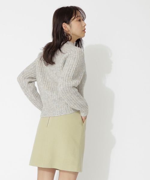 NATURAL BEAUTY BASIC（ナチュラルビューティーベーシック）の「ウールブレンドミニスカート（スカート・レディース・ライトグリーン/ブルー/ブラック・MEDIUM/SMALL）」の15枚目の写真