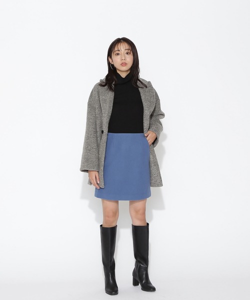 NATURAL BEAUTY BASIC（ナチュラルビューティーベーシック）の「ウールブレンドミニスカート（スカート・レディース・ライトグリーン/ブルー/ブラック・MEDIUM/SMALL）」の22枚目の写真