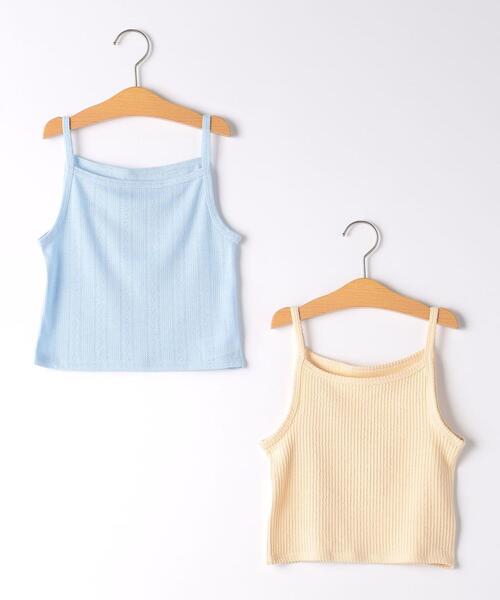 green label relaxing（グリーンレーベルリラクシング）の「GLR キャミソールセット 100cm-130cm（キャミソール・キッズ・ライトブルー/ライム/ライラック・110cm/100cm/120cm/130cm）」の3枚目の写真
