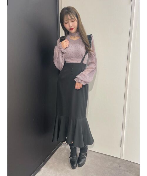 EATME（イートミー）の「シャーリングデコルテブラウス（シャツ/ブラウス・レディース・アイボリー/ブラック/ラベンダー・FREE）」の12枚目の写真