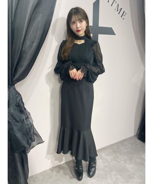 EATME（イートミー）の「シャーリングデコルテブラウス（シャツ/ブラウス・レディース・アイボリー/ブラック/ラベンダー・FREE）」の8枚目の写真