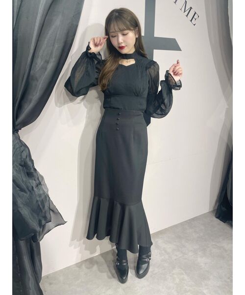 EATME（イートミー）の「シャーリングデコルテブラウス（シャツ/ブラウス・レディース・アイボリー/ブラック/ラベンダー・FREE）」の14枚目の写真