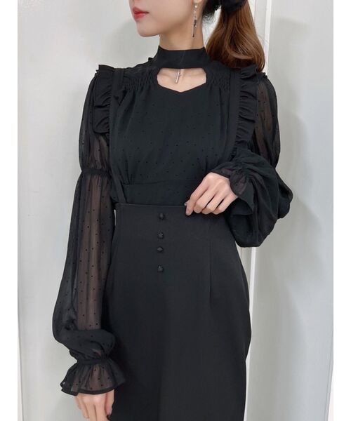 EATME（イートミー）の「シャーリングデコルテブラウス（シャツ/ブラウス・レディース・アイボリー/ブラック/ラベンダー・FREE）」の18枚目の写真