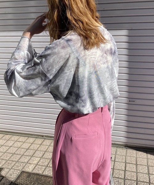 byYOUANCE(バイユアンス)の「シアーロンT(Tシャツ/カットソー・レディース・その他1/その他2/ブラック系その他/パープル系その他/その他3/その他4/その他5/その他7/その他6・FREE)」の12枚目の写真