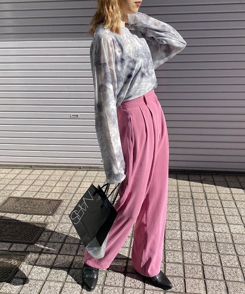 byYOUANCE(バイユアンス)の「シアーロンT(Tシャツ/カットソー・レディース・その他1/その他2/ブラック系その他/パープル系その他/その他3/その他4/その他5/その他7/その他6・FREE)」の14枚目の写真