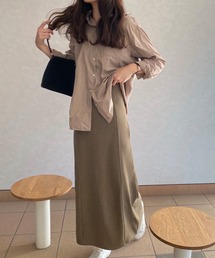 LAUIR（ラウアー）の「Hラインタイトロングスカート（スカート・レディース）」
