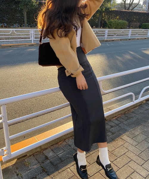 LAUIR（ラウアー）の「Hラインタイトロングスカート（スカート・レディース・ブラック系その他/カーキ/ベージュ/ブラウン系その他・LARGE/MEDIUM/X-LARGE）」の11枚目の写真