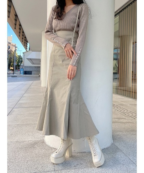 ENVYM（アンビー）の「ＨＷマーメイドロングスカート（スカート・レディース・ベージュ/ブラック・FREE）」の6枚目の写真