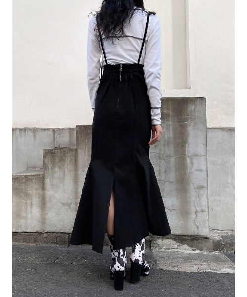 ENVYM（アンビー）の「ＨＷマーメイドロングスカート（スカート・レディース・ベージュ/ブラック・FREE）」の10枚目の写真