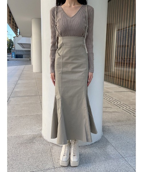 ENVYM（アンビー）の「ＨＷマーメイドロングスカート（スカート・レディース・ベージュ/ブラック・FREE）」の11枚目の写真