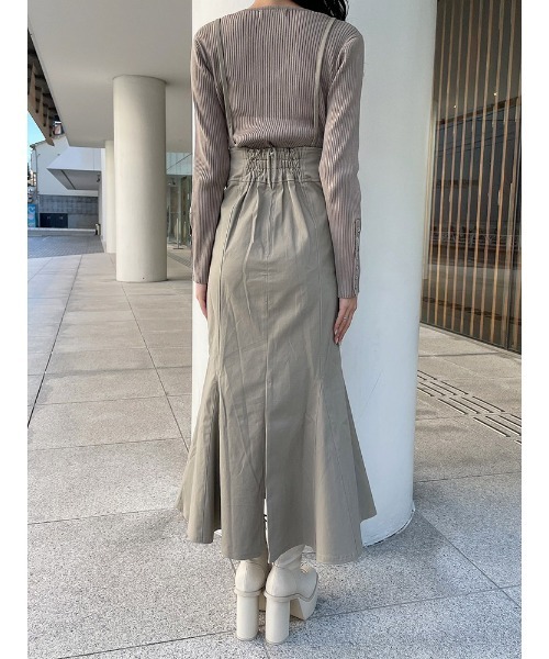 ENVYM（アンビー）の「ＨＷマーメイドロングスカート（スカート・レディース・ベージュ/ブラック・FREE）」の13枚目の写真