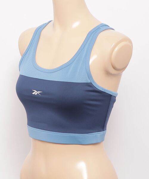 Reebok（リーボック）の「ワークアウト レディ メッシュ ブラレット / Workout Ready Mesh Bralette（スポーツブラ・レディース・ブルー/ブラック・SMALL/MEDIUM/LARGE/X-LARGE/X-SMALL）」の8枚目の写真