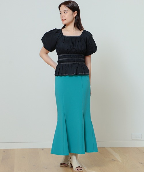 Ray BEAMS（レイビームス）の「Ray BEAMS / ハイウエスト マーメイド スカート（スカート・レディース・ブラック/オレンジ/グリーン/ピンク・1/0）」の5枚目の写真