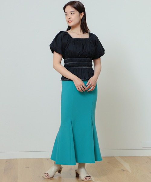 Ray BEAMS（レイビームス）の「Ray BEAMS / ハイウエスト マーメイド スカート（スカート・レディース・ブラック/オレンジ/グリーン/ピンク・1/0）」の6枚目の写真