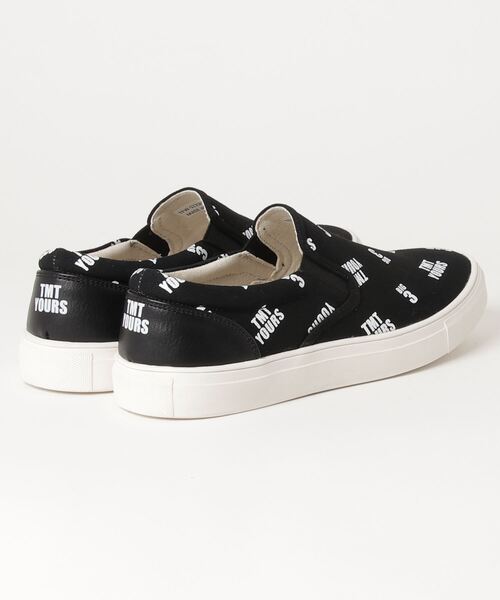 TMT(ティーエムティー)の「TMT YOURS PATTERN CANVAS SLIP-ON(スニーカー・メンズ・ブラック/ホワイト・9.5inch/7.5inch/8.5inch)」の4枚目の写真