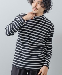 improves | ボーダー柄 スムース ハイネック ロンT(Tシャツ/カットソー)