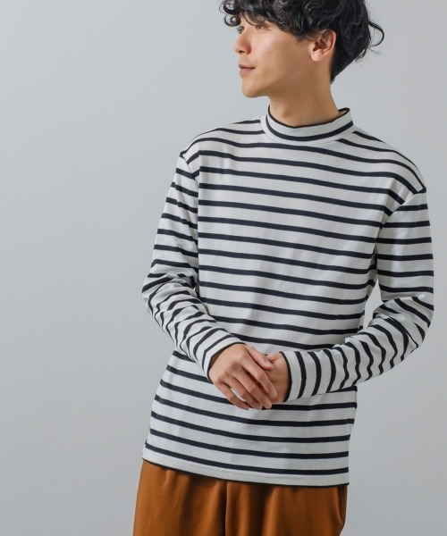 improves（インプローブス）の「ボーダー柄 スムース ハイネック ロンT（Tシャツ/カットソー・メンズ・ブラック×ホワイト/ホワイト×ブラック・MEDIUM/LARGE）」の3枚目の写真