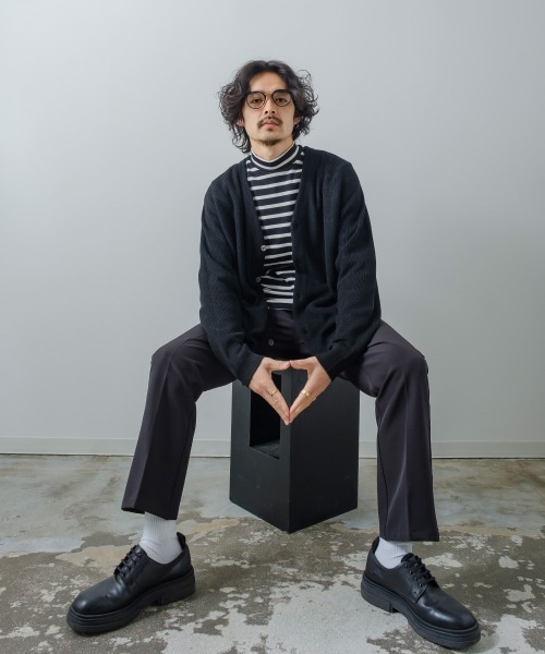 improves（インプローブス）の「ボーダー柄 スムース ハイネック ロンT（Tシャツ/カットソー・メンズ・ブラック×ホワイト/ホワイト×ブラック・MEDIUM/LARGE）」の11枚目の写真