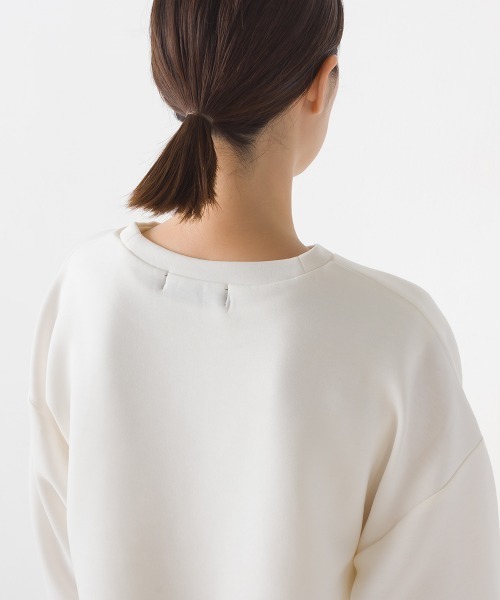 OMNES（オムネス）の「ダンボールニットショートプルオーバーVネックジャンスカセット（ジャンパースカート・レディース・アイボリー/グレイッシュベージュ/ブラック/ラベンダー/ベージュ/モカ/カーキ・FREE）」の10枚目の写真