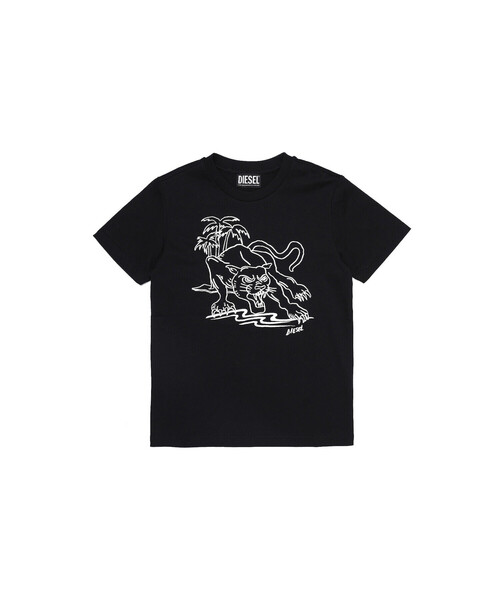 DIESEL(ディーゼル)の「DIESEL KID ジュニア アニマルモチーフ Tシャツ 半袖 グラフィック プリント(Tシャツ/カットソー・キッズ・ブラック・6Y/10Y/8Y/14Y/12Y/4Y)」の4枚目の写真