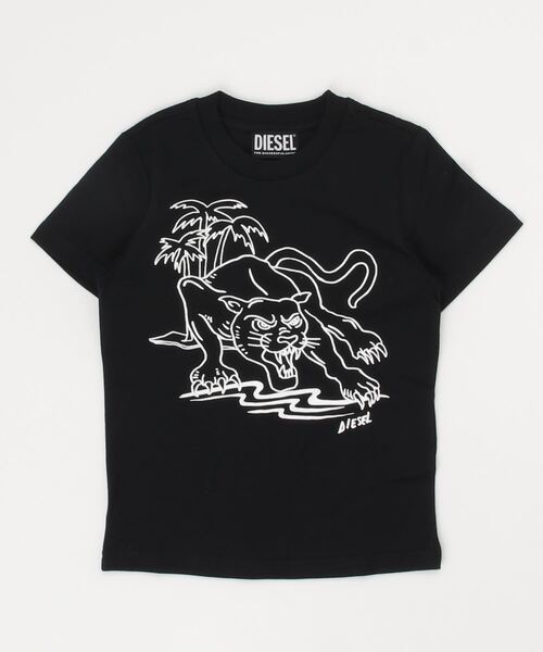 DIESEL(ディーゼル)の「DIESEL KID ジュニア アニマルモチーフ Tシャツ 半袖 グラフィック プリント(Tシャツ/カットソー・キッズ・ブラック・6Y/10Y/8Y/14Y/12Y/4Y)」の1枚目の写真