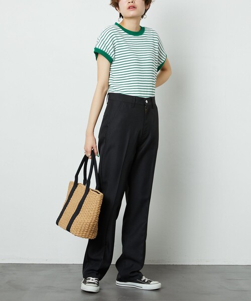 FREAK'S STORE（フリークスストア）の「【WEB限定】ハイウエストカラースラックスパンツ（スラックス・レディース・ブラック/ベージュ/ブラウン/ピンク/イエロー/ナチュラル/チャコール・SMALL/MEDIUM/LARGE）」の18枚目の写真