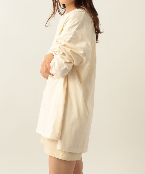 Heather(ヘザー)の「配色ステッチラグランロンT 272795(Tシャツ/カットソー・レディース・チャコールグレー/オフホワイト・FREE)」の4枚目の写真