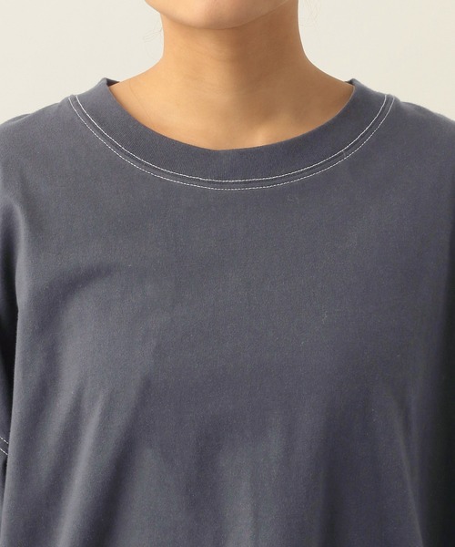 Heather(ヘザー)の「配色ステッチラグランロンT 272795(Tシャツ/カットソー・レディース・チャコールグレー/オフホワイト・FREE)」の11枚目の写真