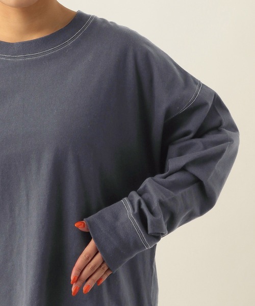 Heather(ヘザー)の「配色ステッチラグランロンT 272795(Tシャツ/カットソー・レディース・チャコールグレー/オフホワイト・FREE)」の12枚目の写真