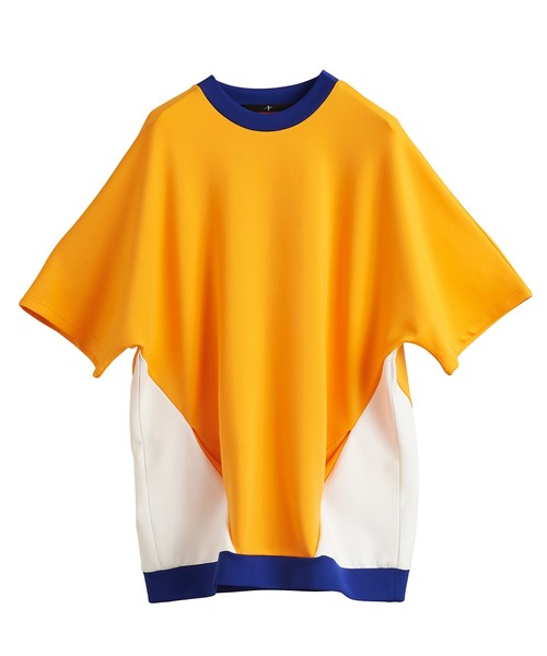 NO ID.(ノーアイディ)の「【NO ID.】Bonding Switch Dolman Sleeve Pullover / ボンディング 切替 ドルマン スリーブ プルオーバー(Tシャツ/カットソー・メンズ・イエロー/ホワイト/ブラック/カーキ・ONE SIZE)」の9枚目の写真