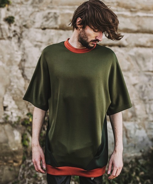 NO ID.(ノーアイディ)の「【NO ID.】Bonding Switch Dolman Sleeve Pullover / ボンディング 切替 ドルマン スリーブ プルオーバー(Tシャツ/カットソー・メンズ・イエロー/ホワイト/ブラック/カーキ・ONE SIZE)」の20枚目の写真