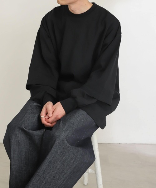 SENSE OF PLACE by URBAN RESEARCH(センスオブプレイスバイアーバンリサーチ)の「『ユニセックス』エクストラルーズTシャツ(5分袖)(Tシャツ/カットソー・メンズ・ブラック/オレンジ/ホワイト/グリーン/ライトベージュ・ONE)」の13枚目の写真