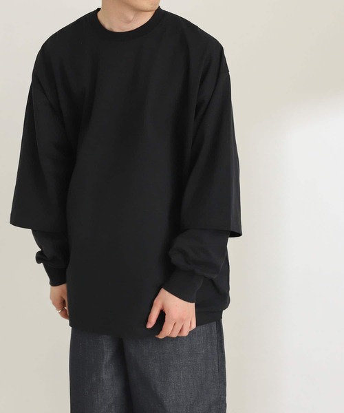 SENSE OF PLACE by URBAN RESEARCH(センスオブプレイスバイアーバンリサーチ)の「『ユニセックス』エクストラルーズTシャツ(5分袖)(Tシャツ/カットソー・メンズ・ブラック/オレンジ/ホワイト/グリーン/ライトベージュ・ONE)」の16枚目の写真