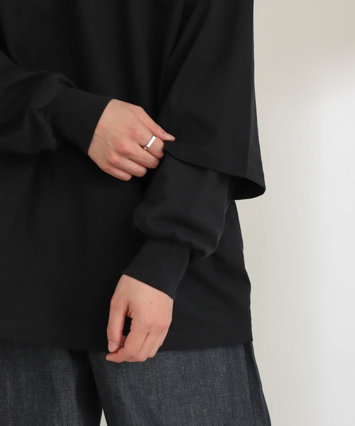 SENSE OF PLACE by URBAN RESEARCH(センスオブプレイスバイアーバンリサーチ)の「『ユニセックス』エクストラルーズTシャツ(5分袖)(Tシャツ/カットソー・メンズ・ブラック/オレンジ/ホワイト/グリーン/ライトベージュ・ONE)」の17枚目の写真