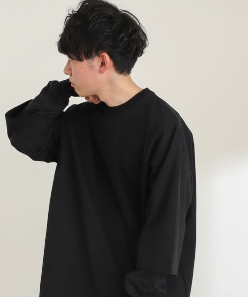 SENSE OF PLACE by URBAN RESEARCH(センスオブプレイスバイアーバンリサーチ)の「『ユニセックス』エクストラルーズTシャツ(5分袖)(Tシャツ/カットソー・メンズ・ブラック/オレンジ/ホワイト/グリーン/ライトベージュ・ONE)」の18枚目の写真