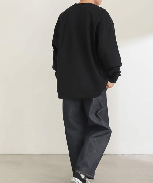 SENSE OF PLACE by URBAN RESEARCH(センスオブプレイスバイアーバンリサーチ)の「『ユニセックス』エクストラルーズTシャツ(5分袖)(Tシャツ/カットソー・メンズ・ブラック/オレンジ/ホワイト/グリーン/ライトベージュ・ONE)」の20枚目の写真