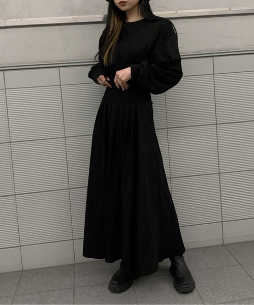 LVEU.(ラブユ.)の「Sweat skirt setup / スウェットスカートセットアップ(セットアップ・レディース・ブラック・FREE)」の13枚目の写真