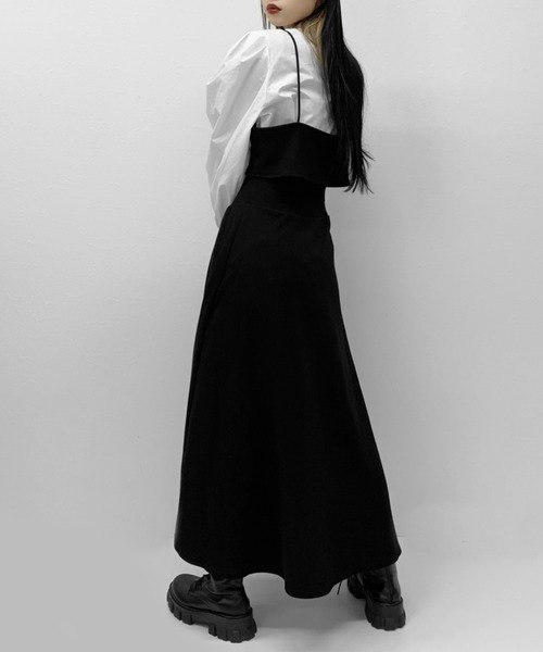LVEU.(ラブユ.)の「Sweat skirt setup / スウェットスカートセットアップ(セットアップ・レディース・ブラック・FREE)」の6枚目の写真