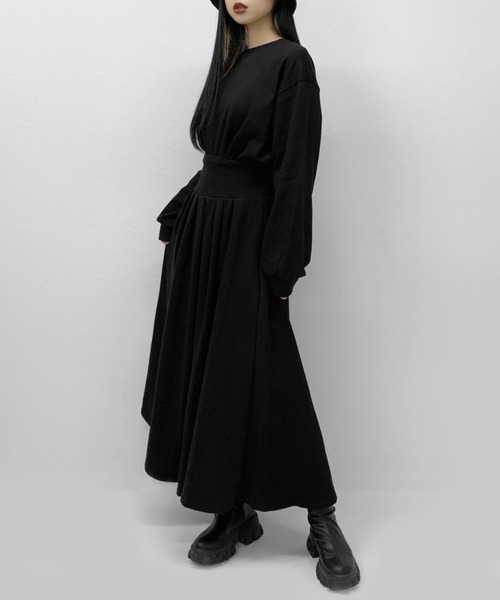 LVEU.(ラブユ.)の「Sweat skirt setup / スウェットスカートセットアップ(セットアップ・レディース・ブラック・FREE)」の10枚目の写真