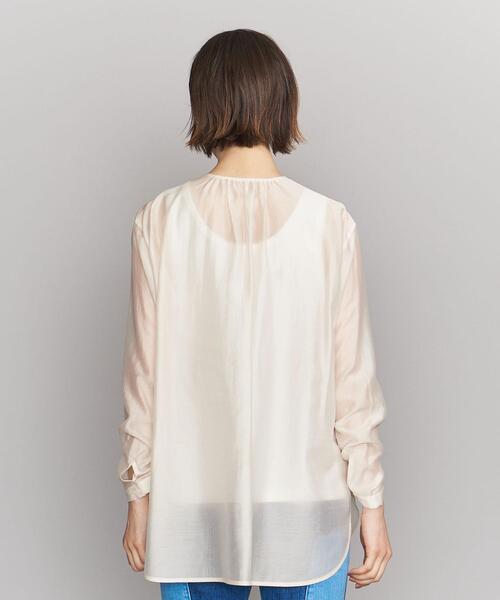 BEAUTY&YOUTH UNITED ARROWS(ビューティーアンドユースユナイテッドアローズ)の「BY セルロースブレンド ヨークギャザー シャツ -ウォッシャブル-(シャツ/ブラウス・レディース・オフホワイト/ベージュ/ライム・FREE)」の6枚目の写真