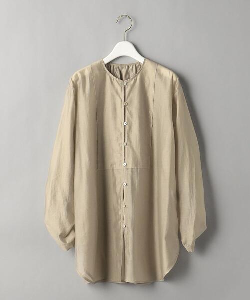 BEAUTY&YOUTH UNITED ARROWS(ビューティーアンドユースユナイテッドアローズ)の「BY セルロースブレンド ヨークギャザー シャツ -ウォッシャブル-(シャツ/ブラウス・レディース・オフホワイト/ベージュ/ライム・FREE)」の14枚目の写真