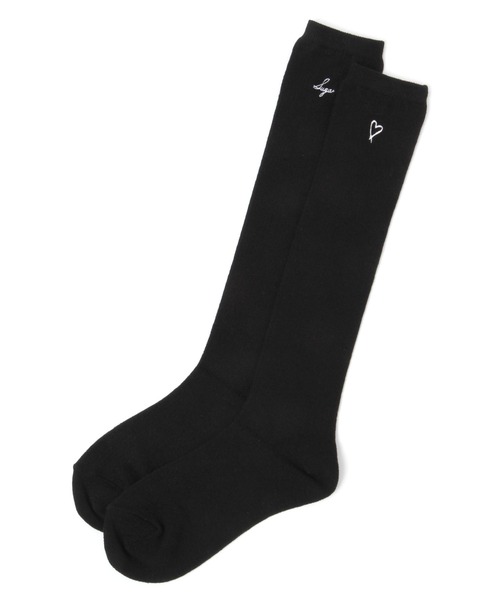 GLOBAL WORK（グローバルワーク）の「キッズ/ガールズハイソックス2P/274221（ソックス/靴下・キッズ・ホワイト/ブラック・MEDIUM/LARGE/X-LARGE）」の2枚目の写真