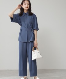 N.(N. Natural Beauty Basic) | ◆麻調ベルト付セットアップ(ワンピース)