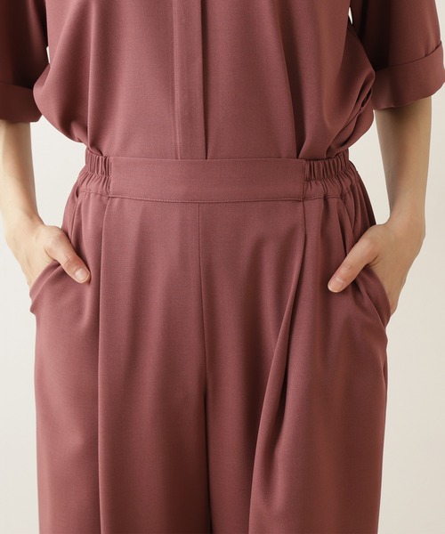 N.(N. Natural Beauty Basic)(エヌエヌナチュラルビューティーベーシック)の「◆麻調ベルト付セットアップ(ワンピース・レディース・ピンク/ブルー/ブラウン・MEDIUM)」の10枚目の写真