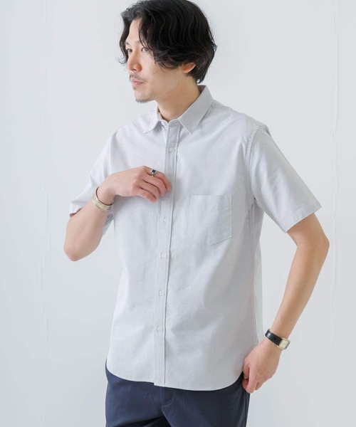 URBAN RESEARCH ROSSO MEN(アーバンリサーチロッソメン)の「『XLサイズあり』『抗菌/防臭』ハイパフォーマンスオックス半袖シャツ(シャツ/ブラウス・メンズ・ホワイト/ライトブルー/ブラック/グレー/グレー系その他/ネイビー/ストライプ・SMALL/MEDIUM/LARGE/X-LARGE)」の3枚目の写真