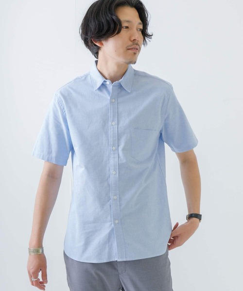 URBAN RESEARCH ROSSO MEN(アーバンリサーチロッソメン)の「『XLサイズあり』『抗菌/防臭』ハイパフォーマンスオックス半袖シャツ(シャツ/ブラウス・メンズ・ホワイト/ライトブルー/ブラック/グレー/グレー系その他/ネイビー/ストライプ・SMALL/MEDIUM/LARGE/X-LARGE)」の5枚目の写真