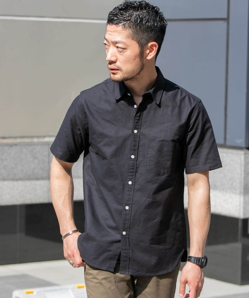 URBAN RESEARCH ROSSO MEN(アーバンリサーチロッソメン)の「『XLサイズあり』『抗菌/防臭』ハイパフォーマンスオックス半袖シャツ(シャツ/ブラウス・メンズ・ホワイト/ライトブルー/ブラック/グレー/グレー系その他/ネイビー/ストライプ・SMALL/MEDIUM/LARGE/X-LARGE)」の1枚目の写真